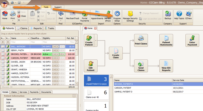 Tools - Program Setup